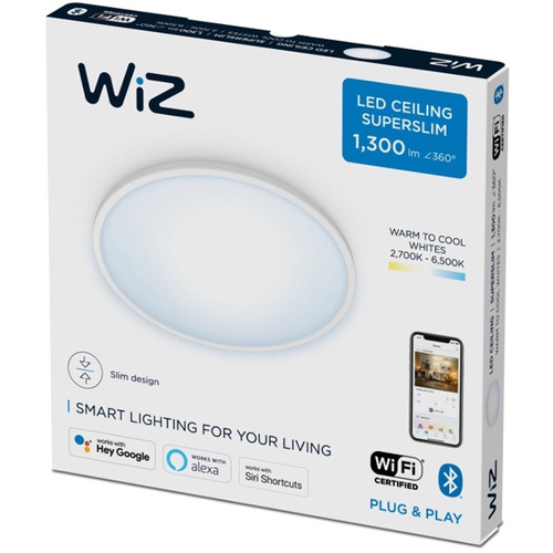 Đèn Philips ốp trần Super Slim ceiling WIZ 16W White 27-65K